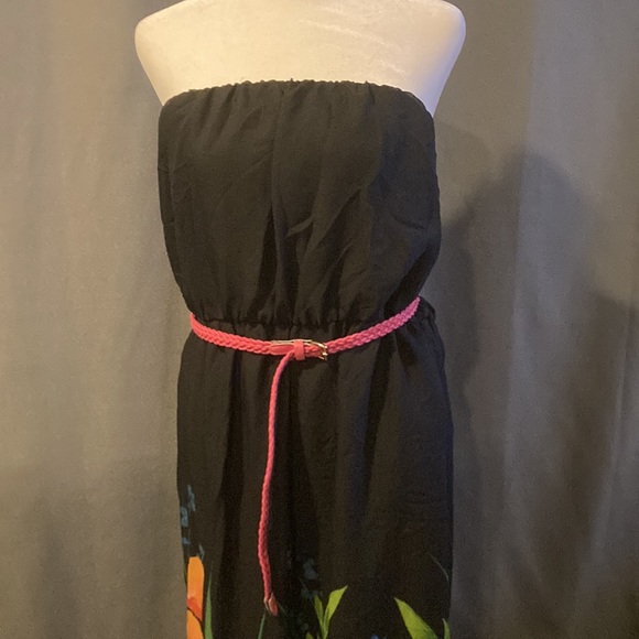 WOMENS SZ L MAXI BELTED MAXI DRESS VERY COLORFUL - Picture 3 of 7